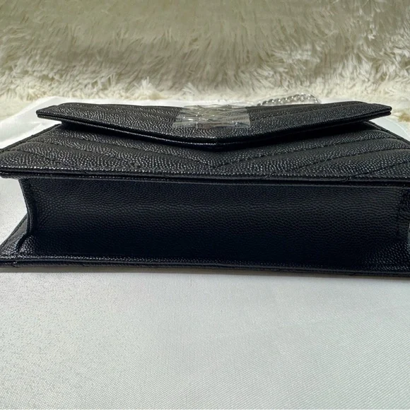 YSL Monogramme Quilted Leather Wallet on a Chain